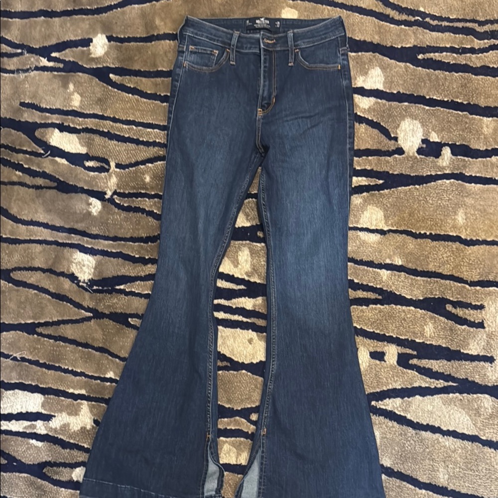 Hollister Blue Flare Wide Leg Jeans